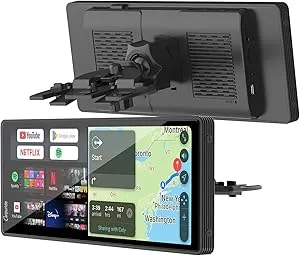 CARPURIDE Wireless CarPlay & Android Auto 4+64GB 8-Core, Online & Offline GPS Navigation 10.26 inch Car Play Screen, G00GLE Play, Netflix, Mirror Link, Bluetooth, GPS-Antenne, Backup Cam