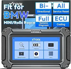 XTOOL IP500 OBD2 Scanner Fit for BMW Full System, ECU Coding Bidirectional Scan Tool with All Reset Services, Battery Registration Tool for BMW/Mini/RR w/CAN FD/Lifetime Free Update